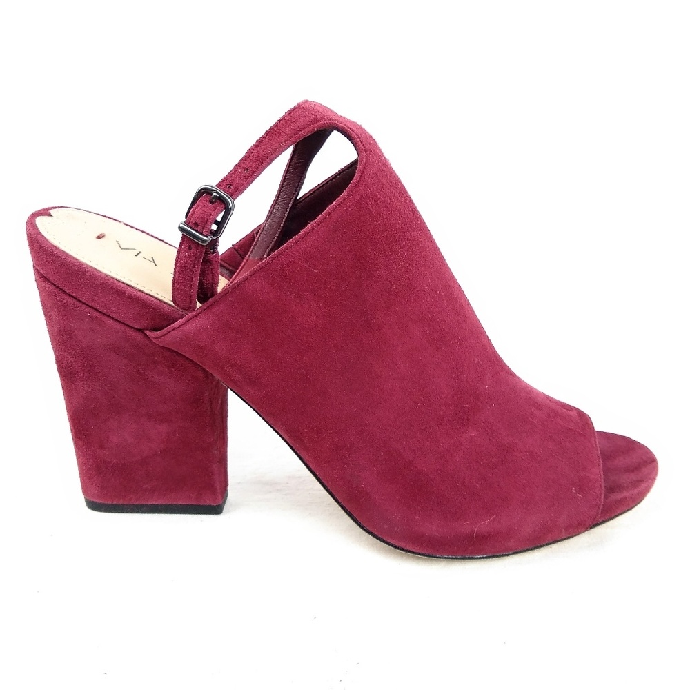 Via Spiga /// Burgundy Red Prim Block Heels